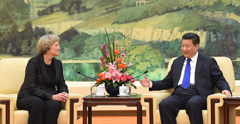 国家主席习近平会见哈佛大学校长